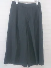 ◇ YECCA VECCA イェッカ ヴェッカ ストライプ ワイド パンツ サイズM グレー レディース P  【中古】 【1208180002312】
