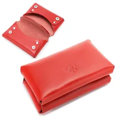 マルチケース ダブルポケット 栃木レッド【Ricky's】 メンズ レディース 二つ折り 栃木レザー 本革 革 日本製 リッキーズ