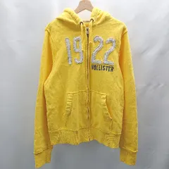 ◇ ⊇ HOLLISTER ホリスター 裏起毛 長袖 パーカー サイズL イエロー メンズ E  【1503060025963】