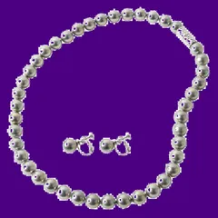 【新着商品】マグネット式 真珠のネックレス 【 選べる 【 パールピアス イヤリング セット 】真珠 】 8mm 結婚式 冠婚葬祭 卒業式 花珠貝パール 入学式 アクセサリー [ まつよ 日本製 花珠貝パール ] 長さ: 45cm パールネックレス 色: グレ