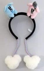 【中古】アクセサリー(非金属) ミッキーマウス(ゴースト/ブルー)＆ミニーマウス(ゴースト/ピンク) カチューシャ 「ディズニー・ハロウィーン2024」 東京ディズニーリゾート限定