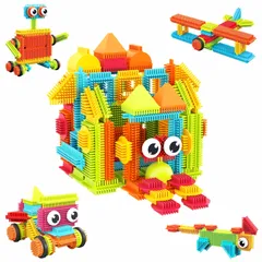 PicassoTiles Hedgehog Block Tiles Toy Building Block Stacking Interlock Teeth Toys Construction Sensory Gifts STEM Learning Brist