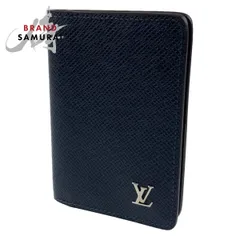 新品未使用 LOUIS VUITTON ルイヴィトン オーガナイザー ドゥポッシュ ネイビー レザー M30283 カードケース パスケース 名刺入れ メンズ 400176 【中古】【中古】
