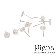 シルバー925 平皿ピアスポスト レディース メンズ 線形0.73mm 皿サイズ5.0mm 5ペア 貼り付け カボション 手作り ハンドメイド スタッド アクセサリー制作 パーツ 高品質 金属アレルギー対応 メール便送料無料