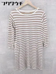 ◇ FORK&SPOON フォーク＆スプーン URBAN RESEARCH DOORS ボーダー 長袖 膝丈 ワンピース サイズOne ベージュ系 レディース 【中古】 【1101210013220】