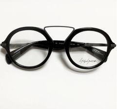 公式ボックス EAN付属 YOHJI YAMAMOTO メガネフレーム 眼鏡 ヨウジヤマモトメンズ レディース フランス製 丸型 ブラックブラウン