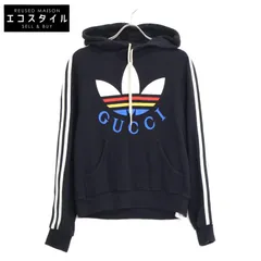 グッチ ×アディダス adidas限定 フロントロゴ刺繍プルロンTメンズ XL