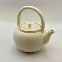 湯沸 素焼 白　ボーフラ 上手　紙箱入　煎茶道具　茶器　日本茶　伝統工芸品