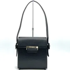 【美品】YVES SAINT LAURENT イヴ・サンローラン ショルダーバッグ ハンドバッグ ブラック 黒 レザー 型押し レディース ファッション ブランド品 USED