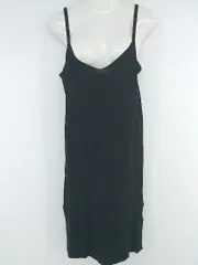 ◇ Simplicite シンプリシテェ Ｖネック スリット 膝下丈 キャミソール ワンピース ブラック レディース P  【1306100001176】のサムネイル