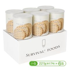 「25年保存可能の非常食」サバイバルフーズ［小缶］クラッカー（6缶入）