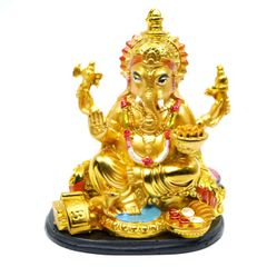 インドの神様ガネーシャの置物　カラフルバージョン18BIGサイズ!!/エスニック/アジアン雑貨