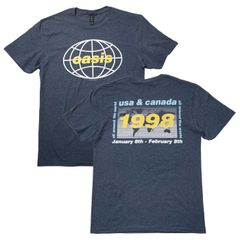 OASIS Tシャツ 新品 正規品 復刻 1998 World Tour USA/Canada-Navy