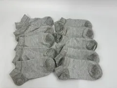 【新品未使用】靴下 スニーカー丈ソックス10足セット くるぶし丈 グレー