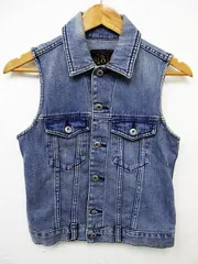 【送料無料】ディーゼル DIESEL デニム ベスト ジャケット レディース XSサイズ ■管理番号L26157AWS23-220619-20-3  （2）8/12（510）