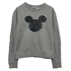 Disney キャラクター スウェット トレーナー ディズニー XS レディース グレー プルオーバー ミッキー ラメ 古着卸 アメリカ仕入 a610-7308のサムネイル