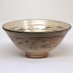 茶道具 三島茶碗 森岡嘉祥 平茶碗 抹茶椀 共箱 - メルカリ