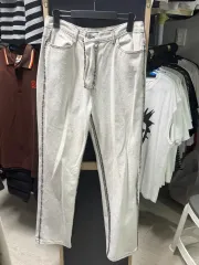 OWN オーウェン 白 ステッチ デニム パンツ