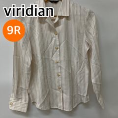 viridian トップス 長袖 シャツ ブラウス ホワイト 日本製 9Rサイズ【CT1168】