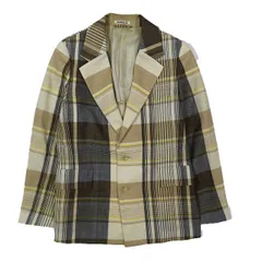オーラリー AURALEE HARD TWIST ORGANIC WOOL MESH CHECK JACKET テーラードジャケット チェック 長袖 アウター マルチカラー 0 レディースYBA10 のサムネイル