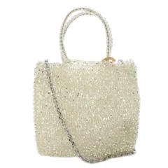 アンテプリマ ANTEPRIMA 999 コレクション スタンダード ミニアトゥーラ ワイヤーバッグ ハンドバッグ ショルダーバッグ 2WAY 白 シルバー /TK