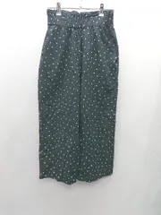 ◇ ⊂ LAGUNAMOON ラグナムーン ウエストゴム ドット 水玉 イージーパンツ サイズF ブラック レディース E  【1501230010078】