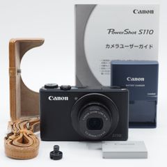 ★難あり品・ハーフケース&ストラップ付属★ Canon キヤノン デジタルカメラ PowerShot S110 ブラック PSS110 BK #2428