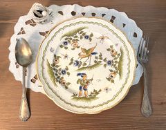 値下げしました】ムスティエ陶器の皿4枚セット