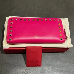 美品 VALENTINO ラウンドジップ ロックスタッズ レザー ウォレット 長財布 QW2P0645BOL ヴァレンティノ  66476A1のサムネイル
