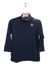 【美品】le coq sportif(ルコックスポルティフ) モックネックシャツ ネイビー レディース M ゴルフ用品 2505-0352 中古