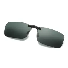 【在庫処分】眼鏡の上から クリップオン ケース付】 【メガネ拭き ワンタッチ装着 UVカット 偏光 軽量5g サングラス [ZesMark]