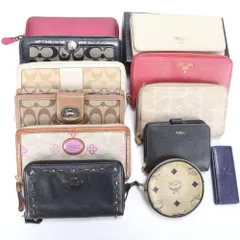 まとめ 8点 セット シャネル プラダ コーチ など 長財布 コインケース キーケース レザー ラウンドファスナー レディース EUM CD1-8【中古】