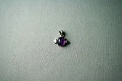 天使のペンダントトップ アメジスト オーバル型 SV925 10x8mm前後