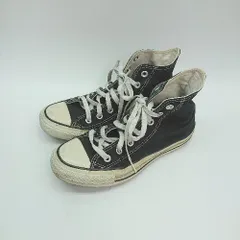◇ CONVERSE コンバース ALLSTAR キャンバス生地 ハイカット カジュアル スニーカー サイズ24.0 ブラック レディース E  【1309250003977】