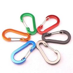 カラビナ 10個セット 多用途 D形 キーホルダー 錆に強い アルミ合金 スナップクリップ フック キーリング キャンプ 釣り道具  キャンプ 旅行 小物 収納 落下防止diaoyu01