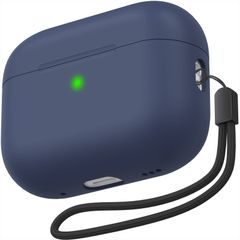 【数量限定】Pro 第2世代 Pro (Airpods 第2世代（2022）用 Airpods Airpods 防塵 Midnight 耐衝撃 キズ防止 落下防止 全面保護 LED可視 分離式 Blue) シリカゲル保護カバー ケース Pro2 超薄型 NIU