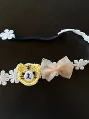 【新商品】トラ&ベージュリボン　ヘアバンド　寅年　2022 ベビー用　お正月