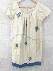 ◇ IENA イエナ 総柄 半袖 膝丈 ワンピース ベージュ レディース  【1002800858231】