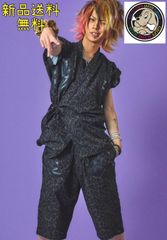 【新作】【GALFY／ガルフィー・部族長甚平・TOPSとBOTTOM（2点セット）】ストリートファッション スケーターコーデ サブカルスケボー HIPHOP ラッパー B-BOY 犬 夏祭り 甚平 フリーサイズ ユニセックス 新品未使用 少量入荷 152078
