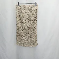 ◇ ⊂ BEAMS ビームス Demi-Luxe ロング丈 花柄レースフレア スカート サイズ36 ベージュ系 レディース E  【1505290050487】