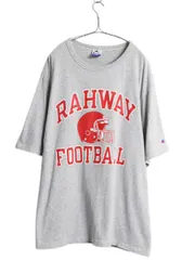 【お得なクーポン配布中!】 90s チャンピオン 3段 カレッジ フットボール プリント 半袖 Tシャツ メンズ XL オールド ヘビーウェイト カットソー 目付き 大きいサイズ