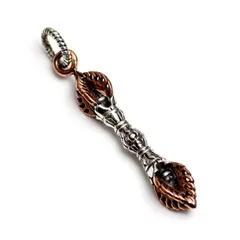[世界のアクセサリー カルメロ] チベット バジュラ ドルジェ 金剛杵 ペンダント シルバー メンズ レディース ペンダントトップ