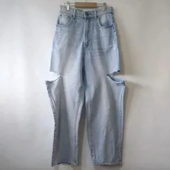 【グレイル】　スリットデニムワイドパンツ・カラー・ブルー・サイズ・M