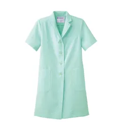新品 ナースリー デイリー 半袖ドクターコート 白衣 シワになりにくい 女性用 実験 診察衣 両脇ポケット付