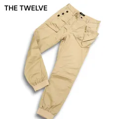 THE TWELVE ザ トゥエルブ 春夏 麻 リネン混★ デザインポケット ジョガー テーパード パンツ Sz.46 メンズのサムネイル