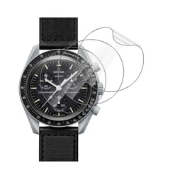 新品 For OMEGA X Swatch BIOCERAMIC MOONSWATCH 32MM フィルム 非-ガラス [3枚] AUDASO オメガ スウォッチ 保護フィルム 24時間自動修復技術 柔らかい気泡ゼロ 指紋防止 高感度 飛散防止 反射低減 OM