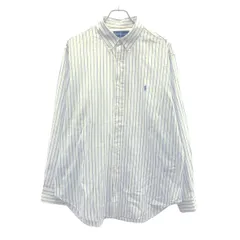 RALPH LAUREN ラルフローレン CLASSIC FIT ストライプシャツ  ホワイト ブルー 17