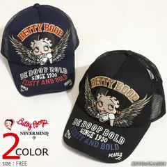 BETTY BOOP ツイル メッシュキャップ BBN-2531 ベティブープ NEVERMIND 刺繍