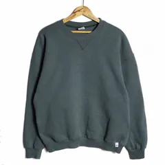 00's ラッセル ソリッドカラー クルーネック スウェット シャツ (L) セージグリーン系 無地 スエット 00年代 旧タグ オールド RUSSELL 2　アメリカ古着 USED  ビンテージ ヴィンテージ