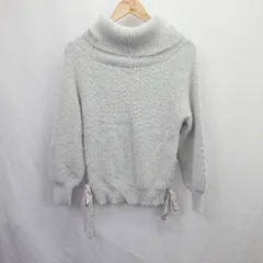 ◇ ⊆ axes femme アクシーズファム タートルネック レースアップ 長袖 ニット サイズM グレー レディース E  【1503040000652】